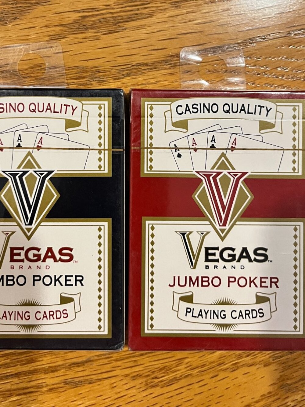 Vintage Vegas Brand Casino Quality Playing Cards 2 Sealed Decks Red Blue Harbro